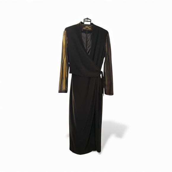 Jones New York Black Long Sleeve Dress - Picture 2 of 4